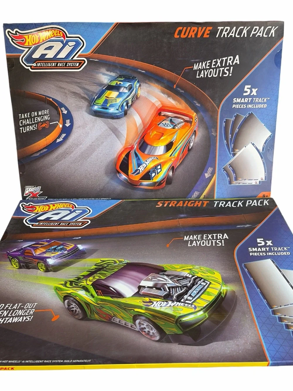 🔥 Hot Wheels AI 4-Car 4-Controller Special Bundle Track Pack Set New🔥